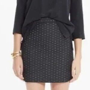 Madewell Nightfall metallic black mini skirt
